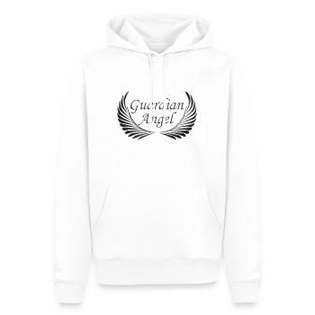 Guardian angel wings black - Men’s Premium Organic Hoodie - white - Front - Nico (187cm)