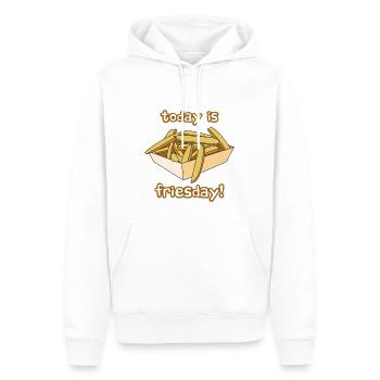 Pommes Fritten Geschenk Essen fastfood diät - Männer Premium Bio Hoodie - Weiß - Vorne - Nico (187cm)