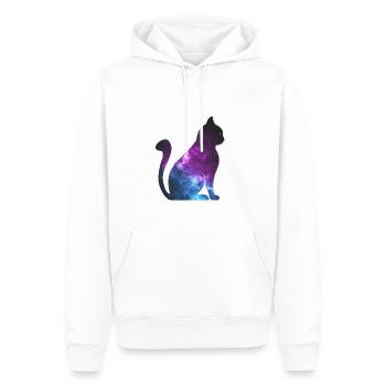 Galaxy Katze Weltraum Geschenk - Männer Premium Bio Hoodie - Weiß - Vorne - Nico (187cm)