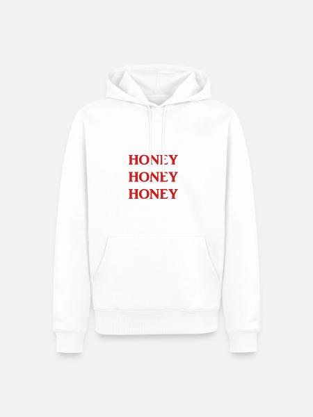 HONEY HONEY HONEY HONIG HONIG HONIG 2 - Männer Premium Bio Hoodie - Weiß