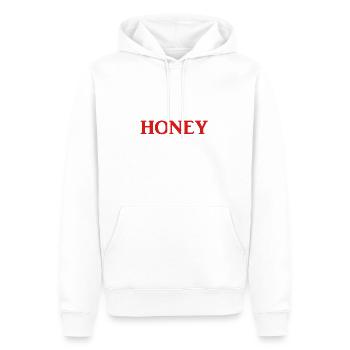 HONEY / HONIG - Männer Premium Bio Hoodie - Weiß - Vorne - Nico (187cm)