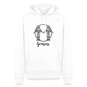 Sternzeichen Zwilling Geschenk geometrisch Astro - Männer Premium Bio Hoodie - Weiß - Vorne - Nico (187cm)
