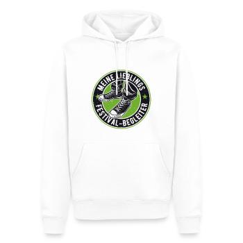 MEIN LIEBLINGS FESTIVAL BEGLEITER - Männer Premium Bio Hoodie - Weiß - Vorne - Nico (187cm)