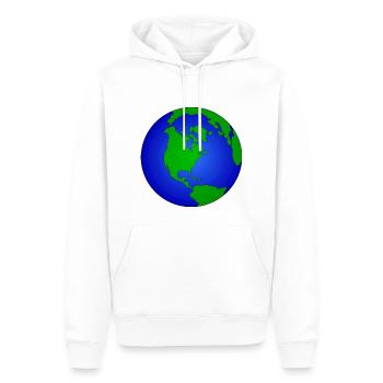 Erde - Männer Premium Bio Hoodie - Weiß - Vorne - Nico (187cm)