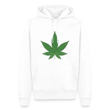 Hanfblatt Geschenk Idee - Männer Premium Bio Hoodie - Weiß - Vorne - Nico (187cm)