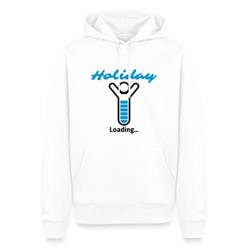 Holiday Loading... - Männer Premium Bio Hoodie - Weiß - Vorne - Nico (187cm)