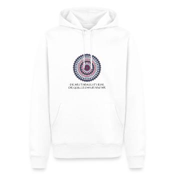 Mandala – Spirituelles Zitat - Männer Premium Bio Hoodie - Weiß - Vorne - Nico (187cm)