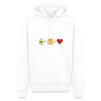 Avocado / Toast / Love / Toast und Avocado - Männer Premium Bio Hoodie - Weiß - Vorne - Nico (187cm)