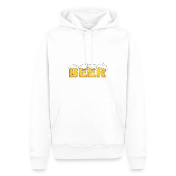 bière - Sweat à capuche Premium bio Homme - blanc - Devant - Nico (187cm)