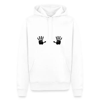 Handabdruck Hand Gipsabdruck Baby Geschenk - Männer Premium Bio Hoodie - Weiß - Vorne - Nico (187cm)