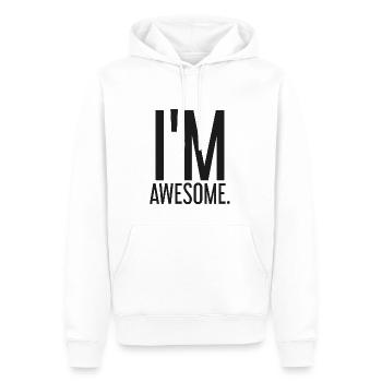 In Awesome - Motivation - Gift - Men’s Premium Organic Hoodie - white - Front - Nico (187cm)