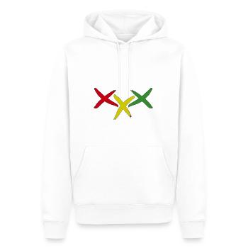XXX RASTA - Sweat à capuche Premium bio Homme - blanc - Devant - Nico (187cm)