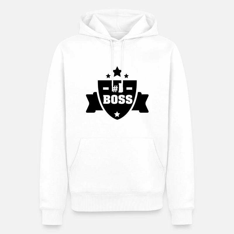 Boss Nummer eins - Männer Premium Bio Hoodie - Weiß