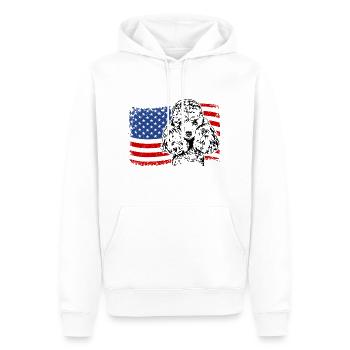 Zwergpudel Amerika Fahne Hunde Wilsigns - Männer Premium Bio Hoodie - Weiß - Vorne - Nico (187cm)