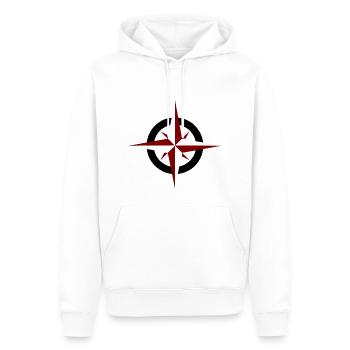 boussole - Sweat à capuche Premium bio Homme - blanc - Devant - Nico (187cm)