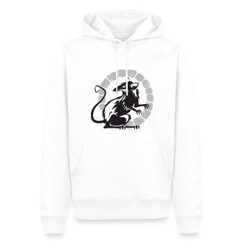 Sewer Rat - Men’s Premium Organic Hoodie - white - Front - Nico (187cm)
