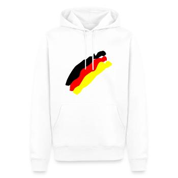 Deutsche Flagge - Männer Premium Bio Hoodie - Weiß - Vorne - Nico (187cm)
