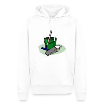 Nettoyage Nettoyage Nettoyage dame balai wischmop30 - Sweat à capuche Premium bio Homme - blanc - Devant - Nico (187cm)