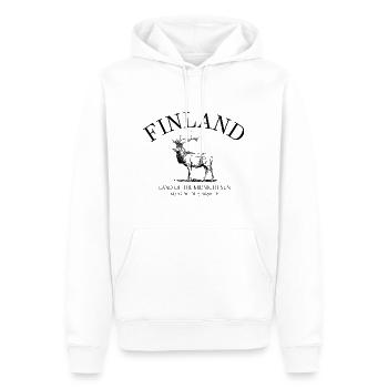 Finnland - Finland - Helsinki - Skandinavien - Männer Premium Bio Hoodie - Weiß - Vorne - Nico (187cm)