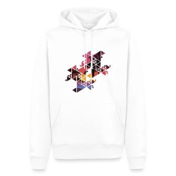 Beach sunset - Men’s Premium Organic Hoodie - white - Front - Nico (187cm)