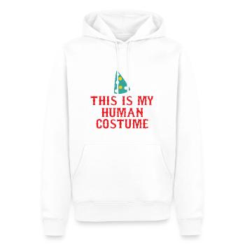 Clown: This Is My Human Costume - Geschenk - Männer Premium Bio Hoodie - Weiß - Vorne - Nico (187cm)