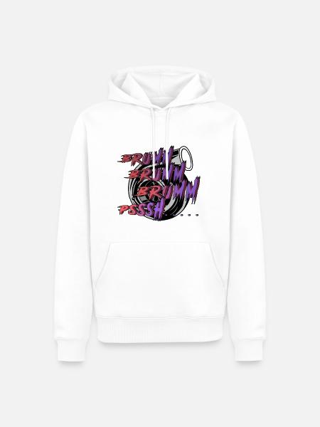 BRUMM BRUMM BRUMM PSSSH - Men’s Premium Organic Hoodie - white