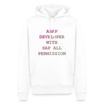 ABAP SAP Developer! gift idea - Men’s Premium Organic Hoodie - white - Front - Nico (187cm)