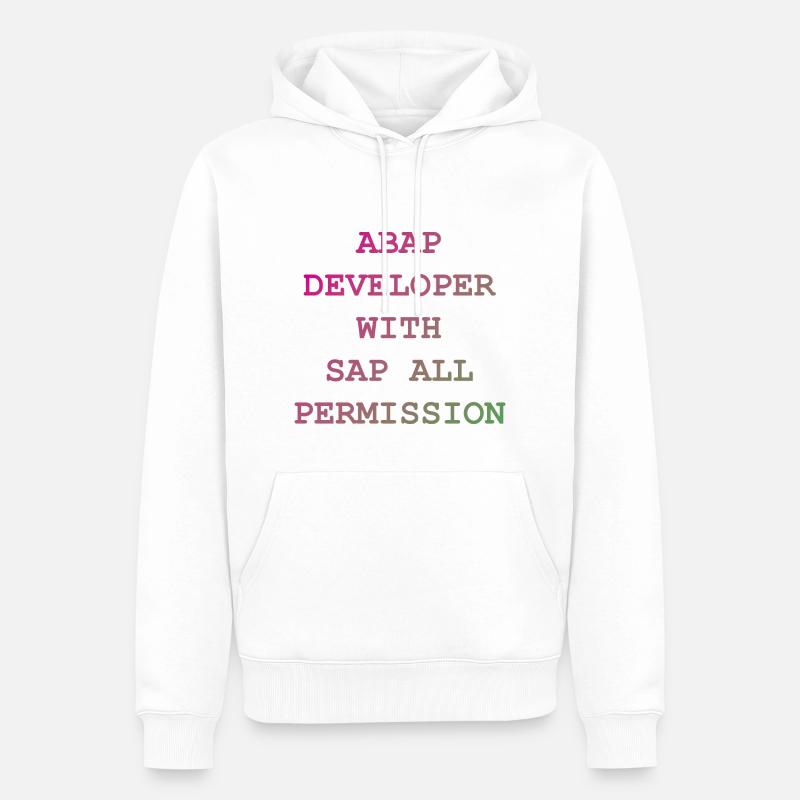 ABAP SAP Developer! Geschenkidee - Männer Premium Bio Hoodie - Weiß