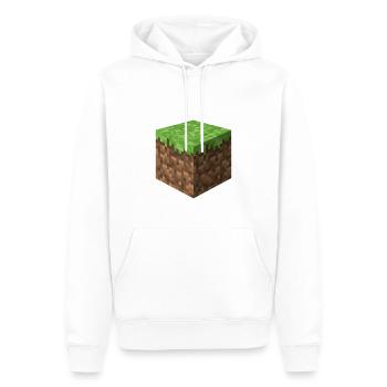 Bloc 3D - Sweat à capuche Premium bio Homme - blanc - Devant - Nico (187cm)