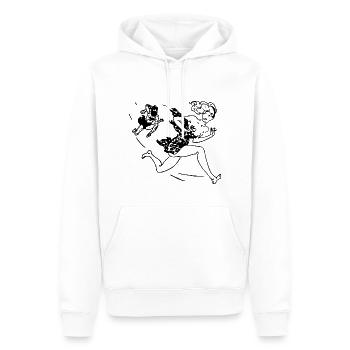 Neandertal homme des cavernes homme des cavernes steinzeit6 - Sweat à capuche Premium bio Homme - blanc - Devant - Nico (187cm)