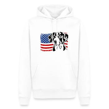Entlebucher Mountain Dog America Flag Dogs - Sweat à capuche Premium bio Homme - blanc - Devant - Nico (187cm)