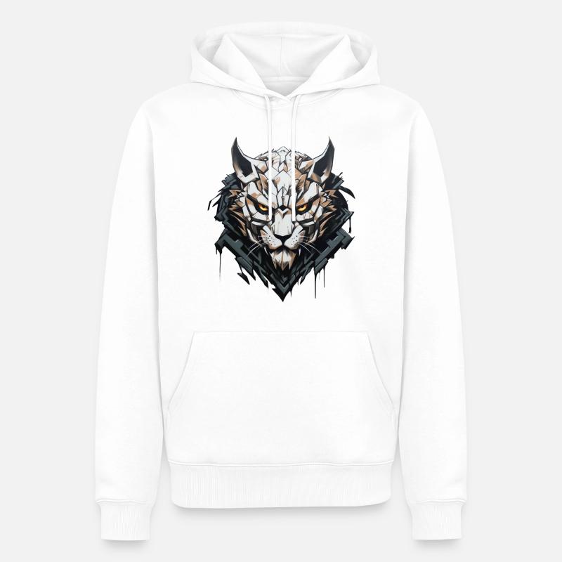 L’ de la forêt - Style graffiti - Sweat à capuche Premium bio Homme - blanc