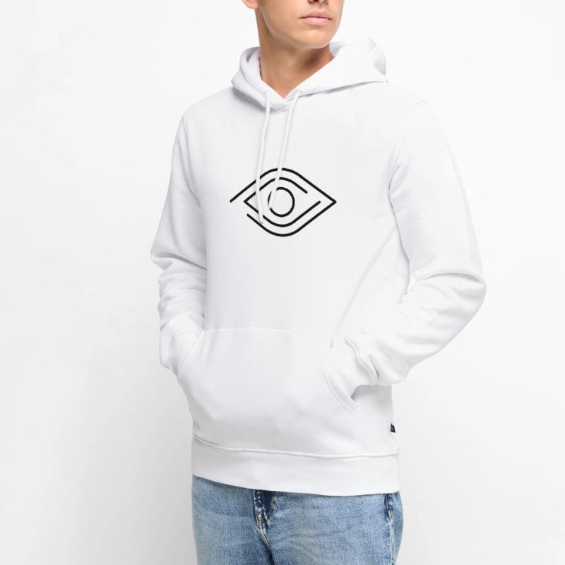 Logo Optiker oder Augenarzt Männer Premium Bio Hoodie