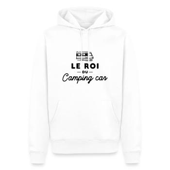 Le Roi du Camping-car Tshirt - Sweat à capuche Premium bio Homme - blanc - Devant - Nico (187cm)