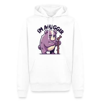 Huggen Bär Ich bin ein Umarmer - Männer Premium Bio Hoodie - Weiß - Vorne - Nico (187cm)