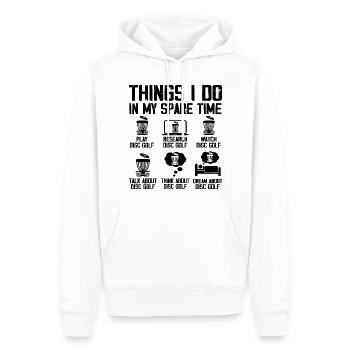 Disc Golf Spieler Disc Golf Disc Golf Spieler - Männer Premium Bio Hoodie - Weiß - Vorne - Nico (187cm)