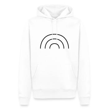 abstract rainbow - Men’s Premium Organic Hoodie - white - Front - Nico (187cm)