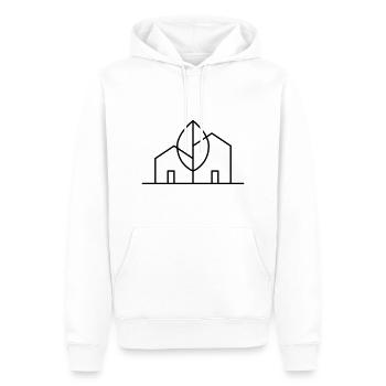 Architecture Logo - Men’s Premium Organic Hoodie - white - Front - Nico (187cm)
