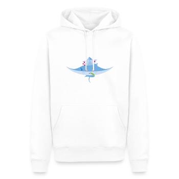 Patin - Sweat à capuche Premium bio Homme - blanc - Devant - Nico (187cm)
