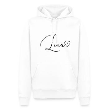 Lina Name Vorname Mädchen - Männer Premium Bio Hoodie - Weiß - Vorne - Nico (187cm)