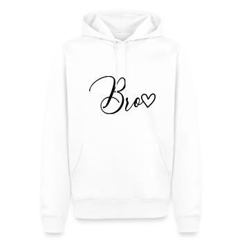 Frère frère - Sweat à capuche Premium bio Homme - blanc - Devant - Nico (187cm)