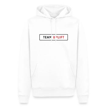 team uplift - Männer Premium Bio Hoodie - Weiß - Vorne - Nico (187cm)