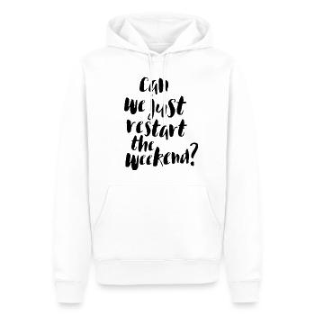 Wochenend-Angebotsgrafik - Männer Premium Bio Hoodie - Weiß - Vorne - Nico (187cm)
