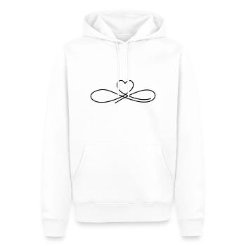 Herz Ornament - Männer Premium Bio Hoodie - Weiß - Vorne - Nico (187cm)