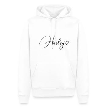 Hailey Name Vorname Mädchen - Männer Premium Bio Hoodie - Weiß - Vorne - Nico (187cm)