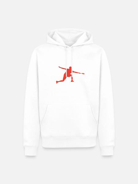 Badminton Clear Badmintonschläger Smash - Männer Premium Bio Hoodie - Weiß