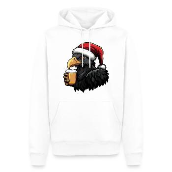 Harpyie Vogel Weihnachten Bier - Männer Premium Bio Hoodie - Weiß - Vorne - Nico (187cm)