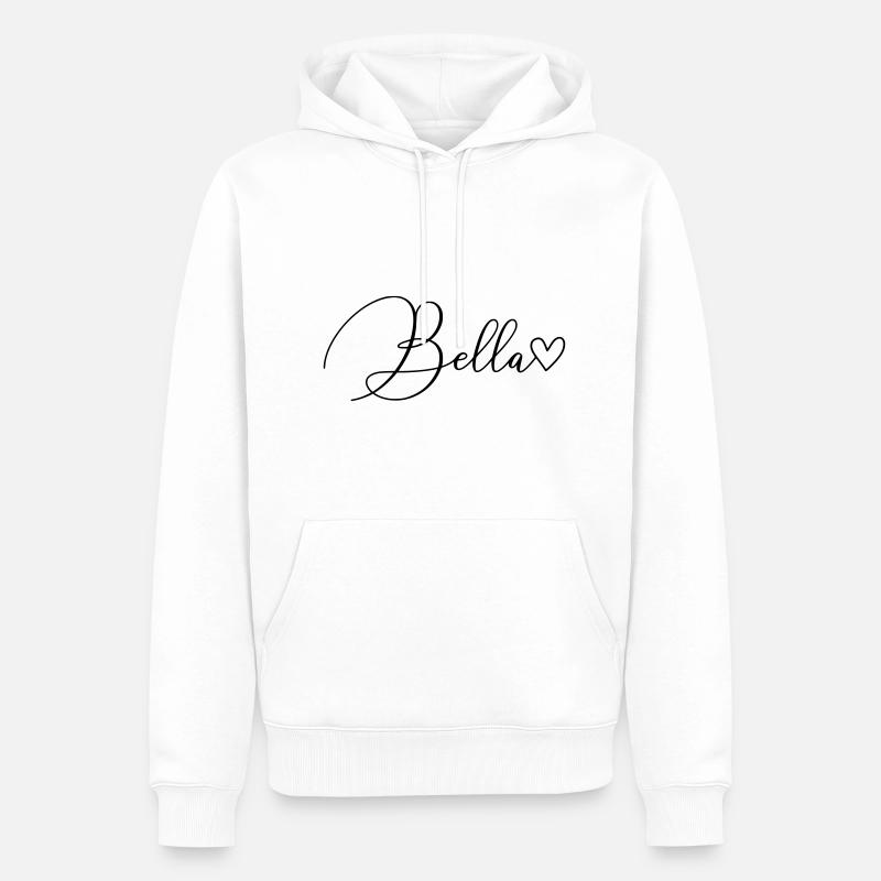 Bella Name Vorname Mädchen - Männer Premium Bio Hoodie - Weiß