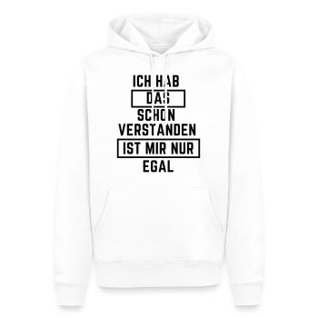 ich habdas schon verstanden - Männer Premium Bio Hoodie - Weiß - Vorne - Nico (187cm)