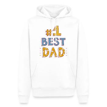 # 1 Meilleur papa - Sweat à capuche Premium bio Homme - blanc - Devant - Nico (187cm)
